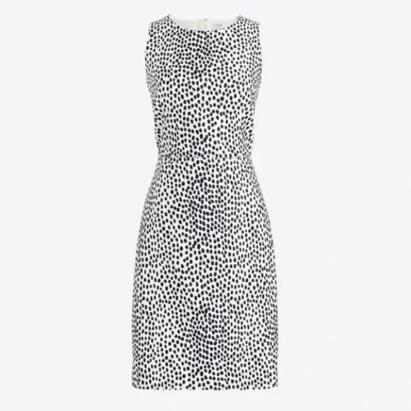 J.Crew Basketweave Sheath Dress In Animal Print - Picture 2 of 6
